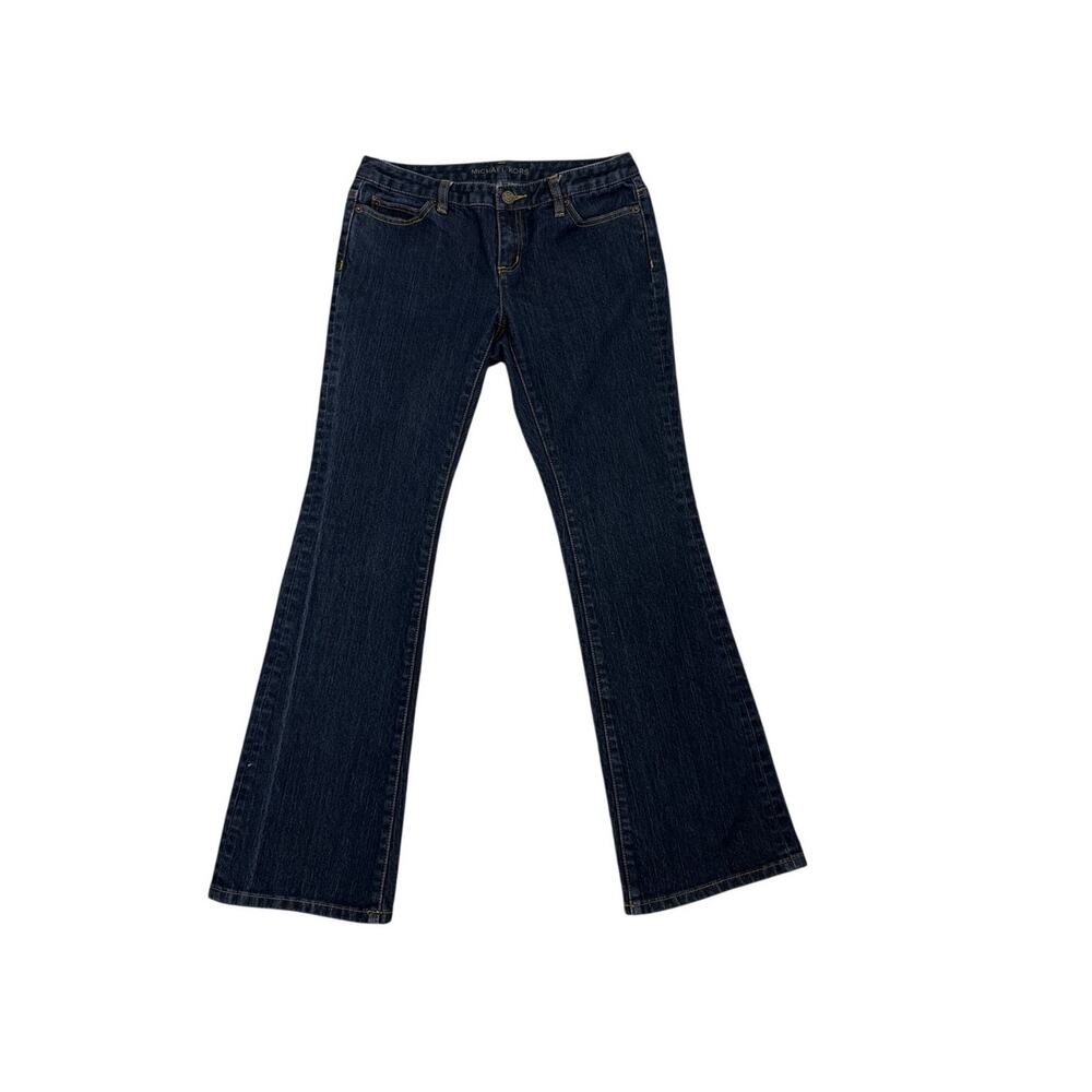 Michael Kors Jeans Flare Bottom Low Rise Blue Denim Jeans Size Women's 4